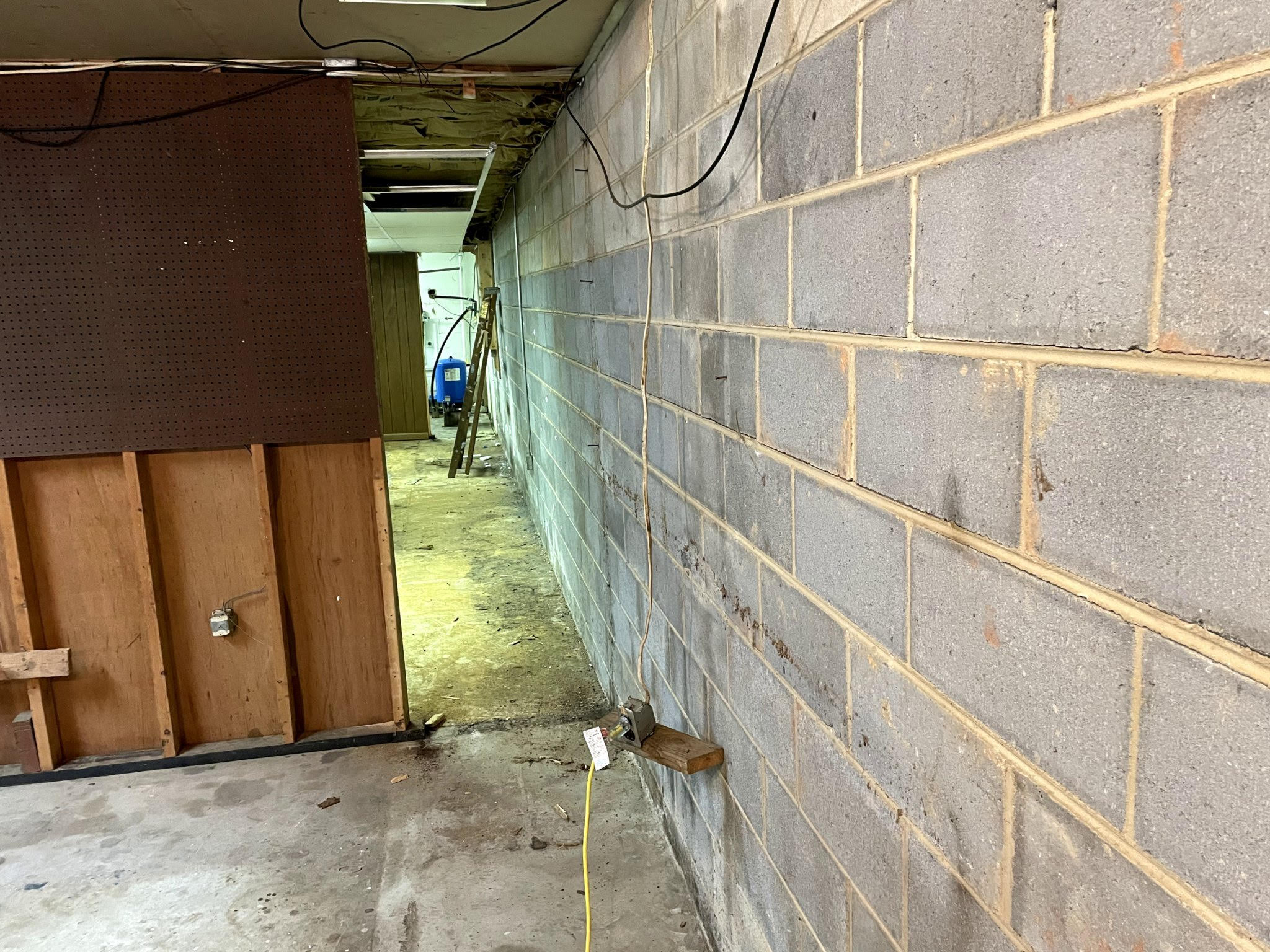 Carbon Fiber Basement Wall Repair Before | Kefficient | Richmond