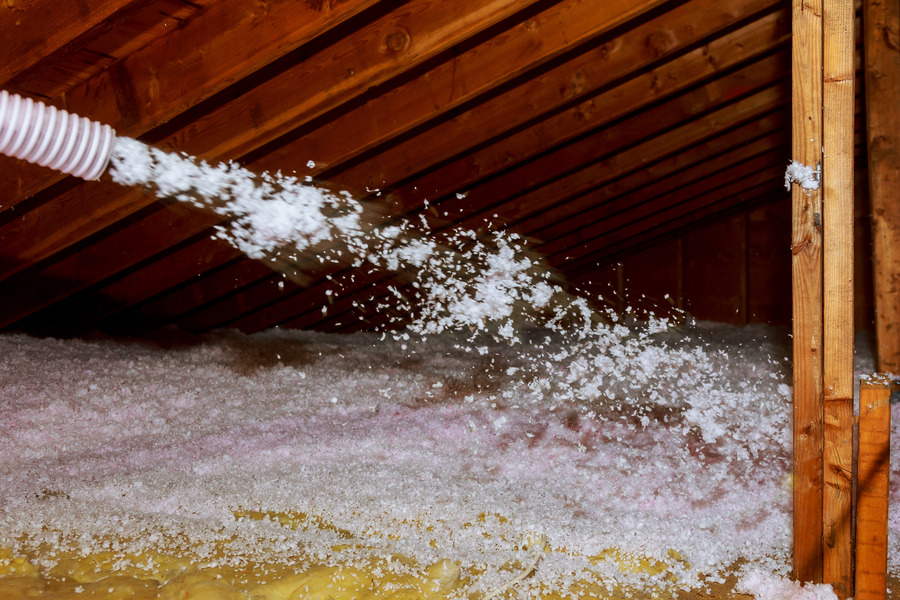 Attic Insulation - Richmond, VA - Kefficient | Insulation Being Applied